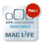 Das „iPhone-Fahrtenbuch“ gewinnt 2011 | Mac Life „App Innovation 2010 | 2011“ 1. Platz